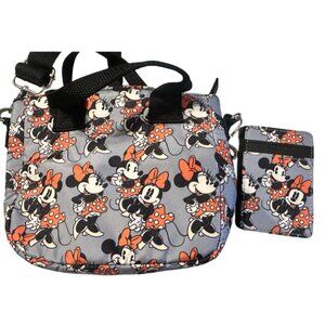 Disney Minnie Mouse Crossbody Tote & Wallet Set‎ NIB